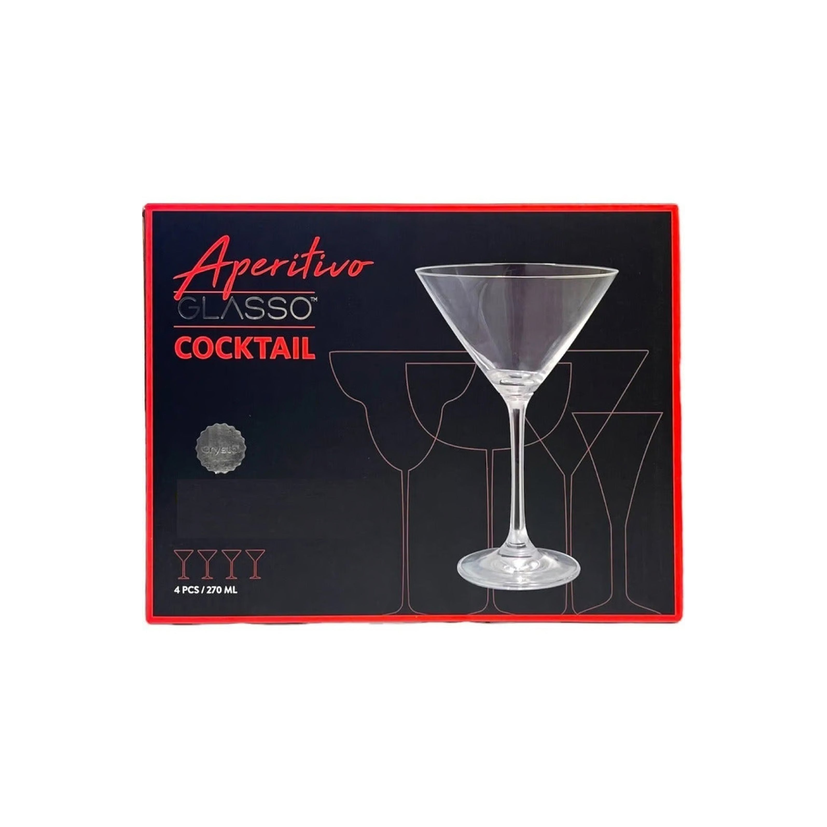 Set 4 copas martini
