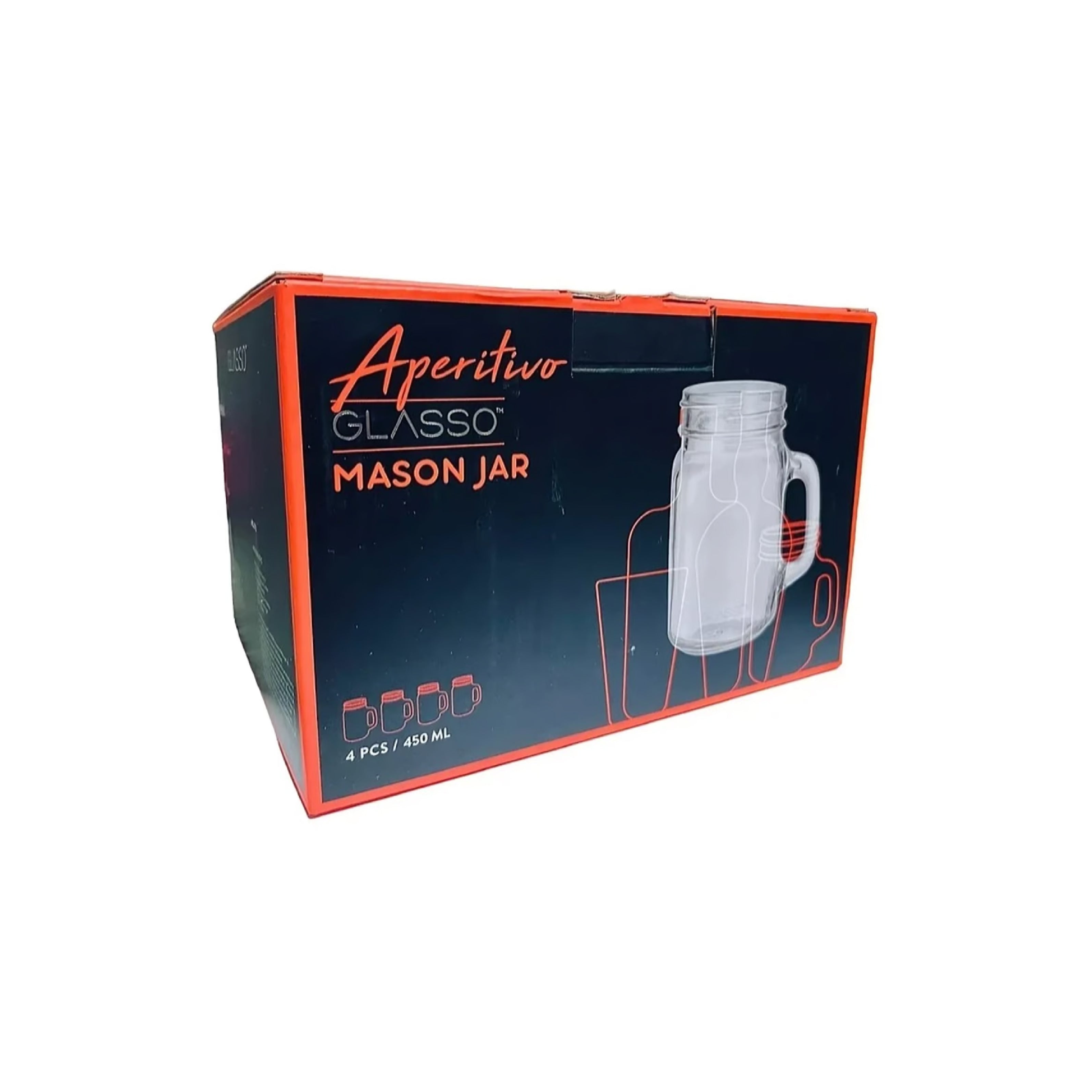Set 4 vasos mojito mason