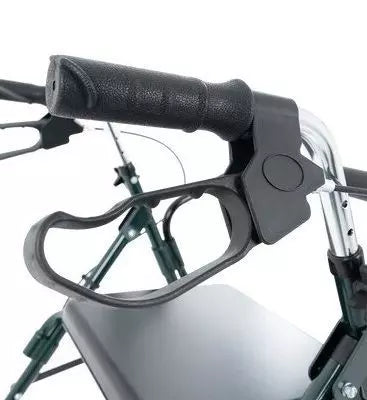 Andador 4 ruedas canasto y asiento verde