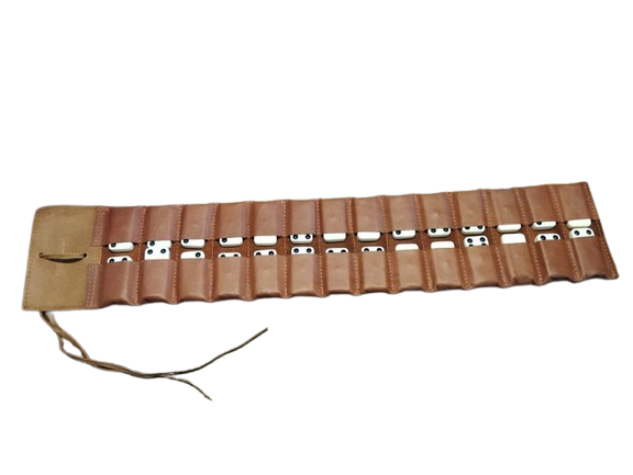 Juego dominó enrollable en cuero