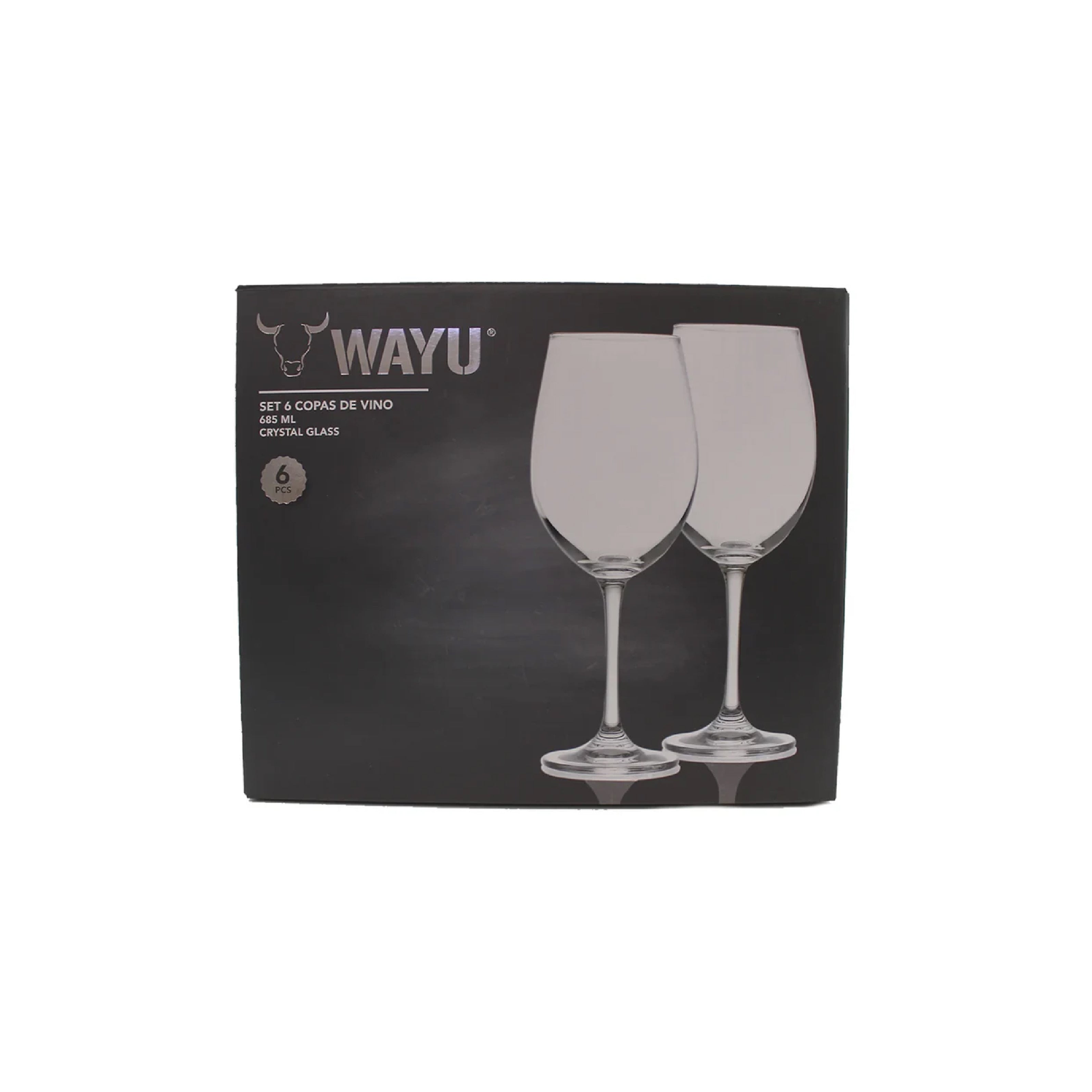 Set 6 copas de vino