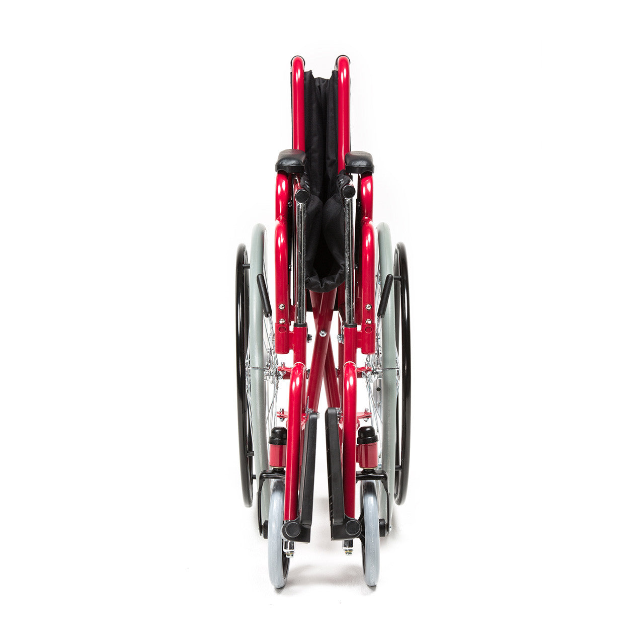 Silla de ruedas Standard Plus desmontable y plegable Roja