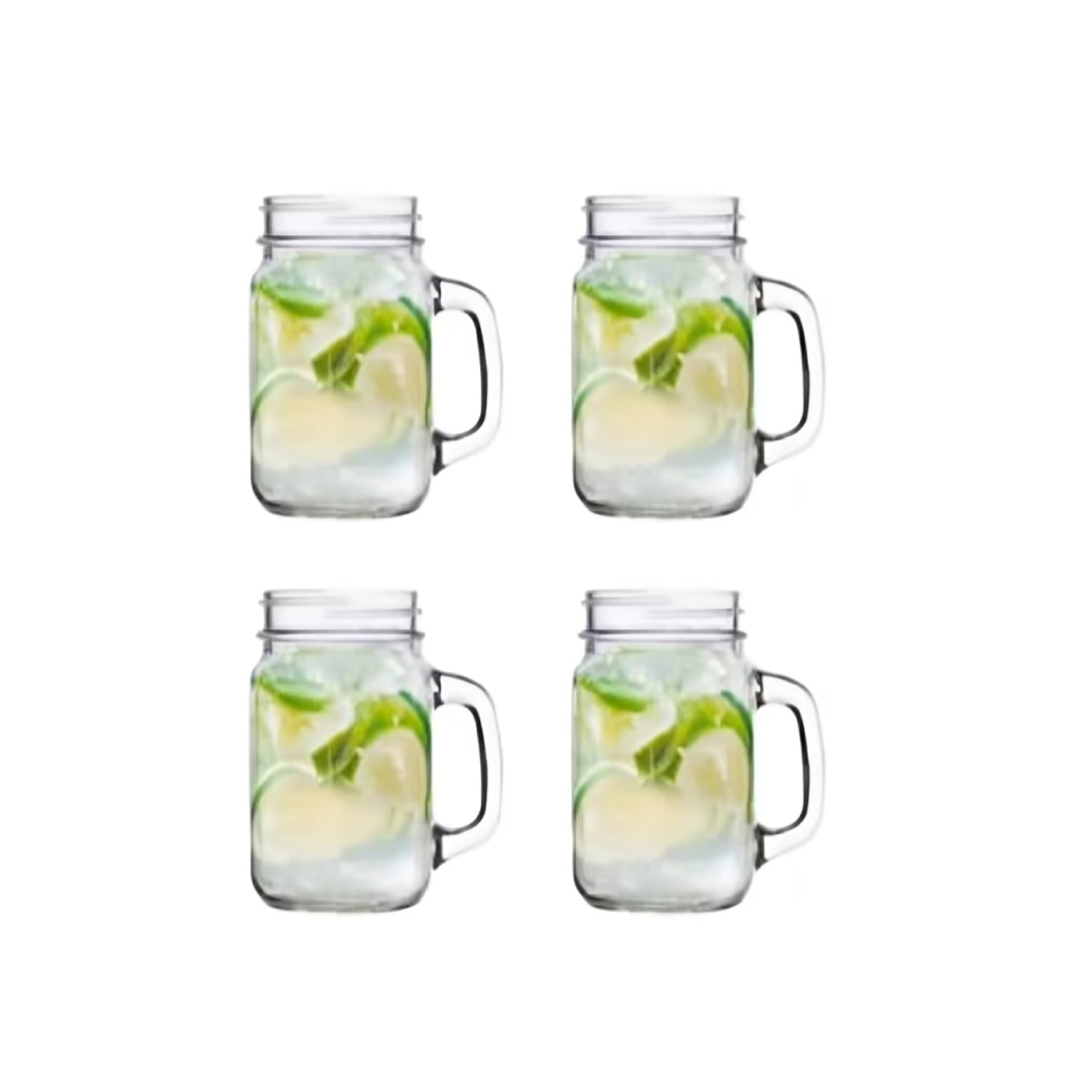 Set 4 vasos mojito mason