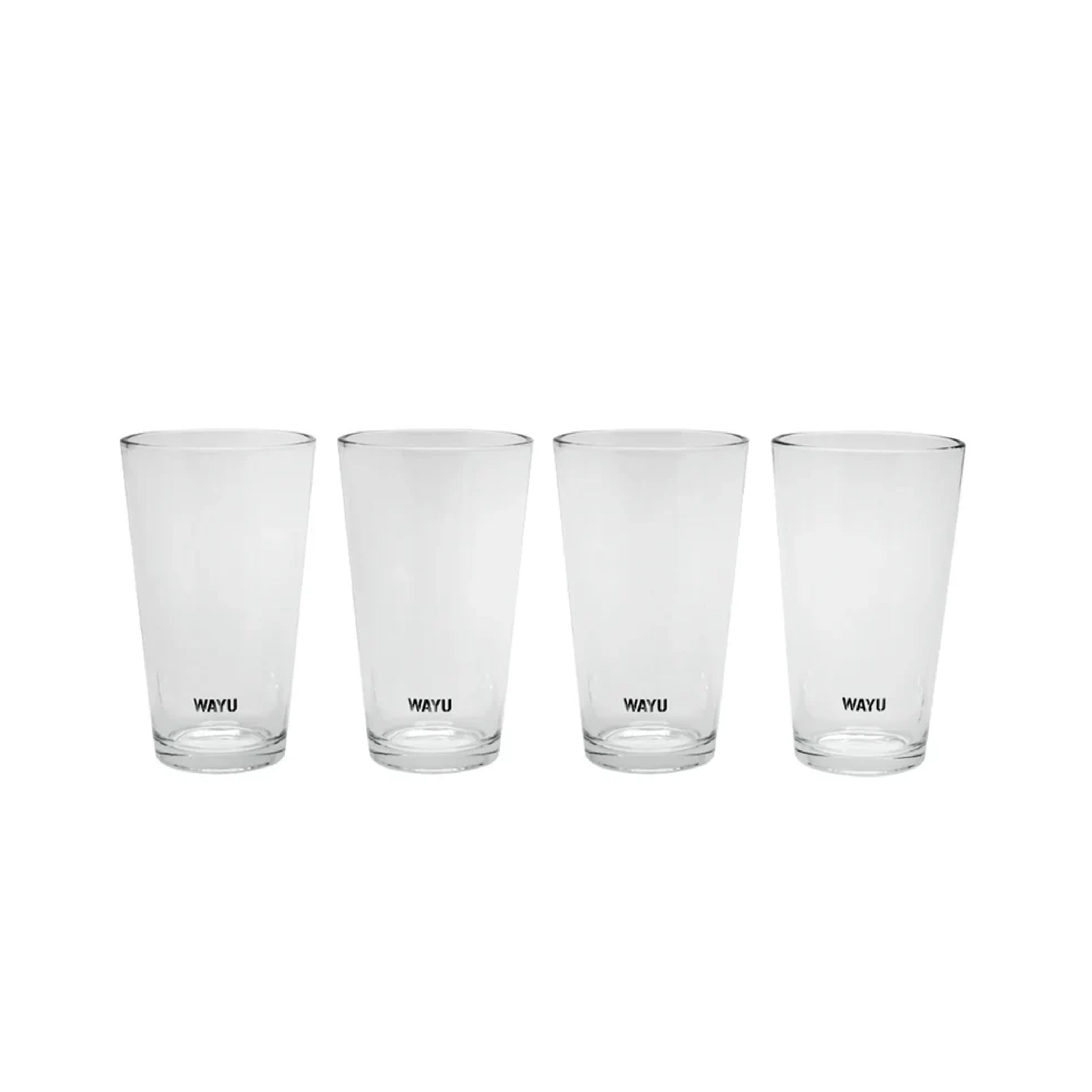Set 4 vasos de vidrio