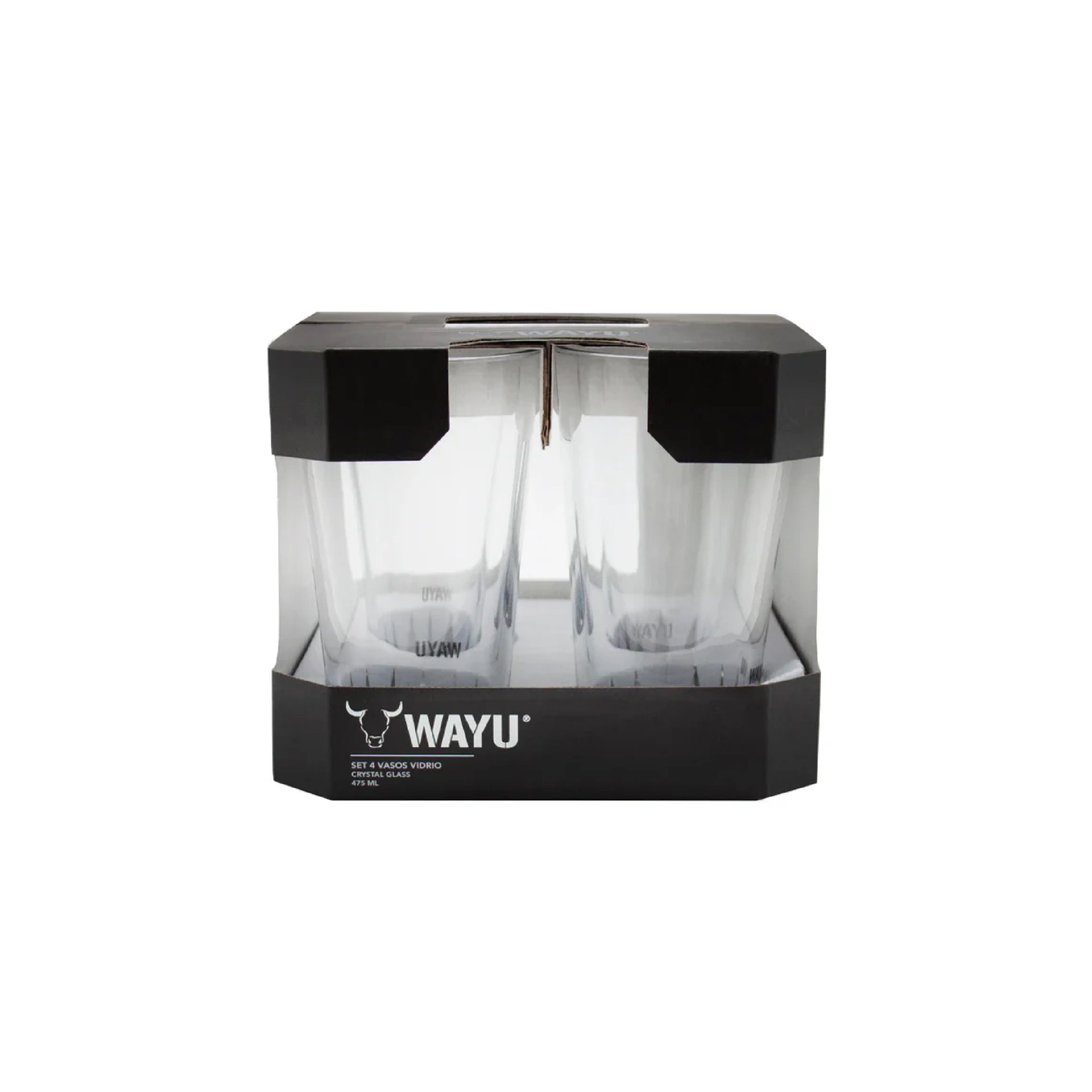 Set 4 vasos de vidrio