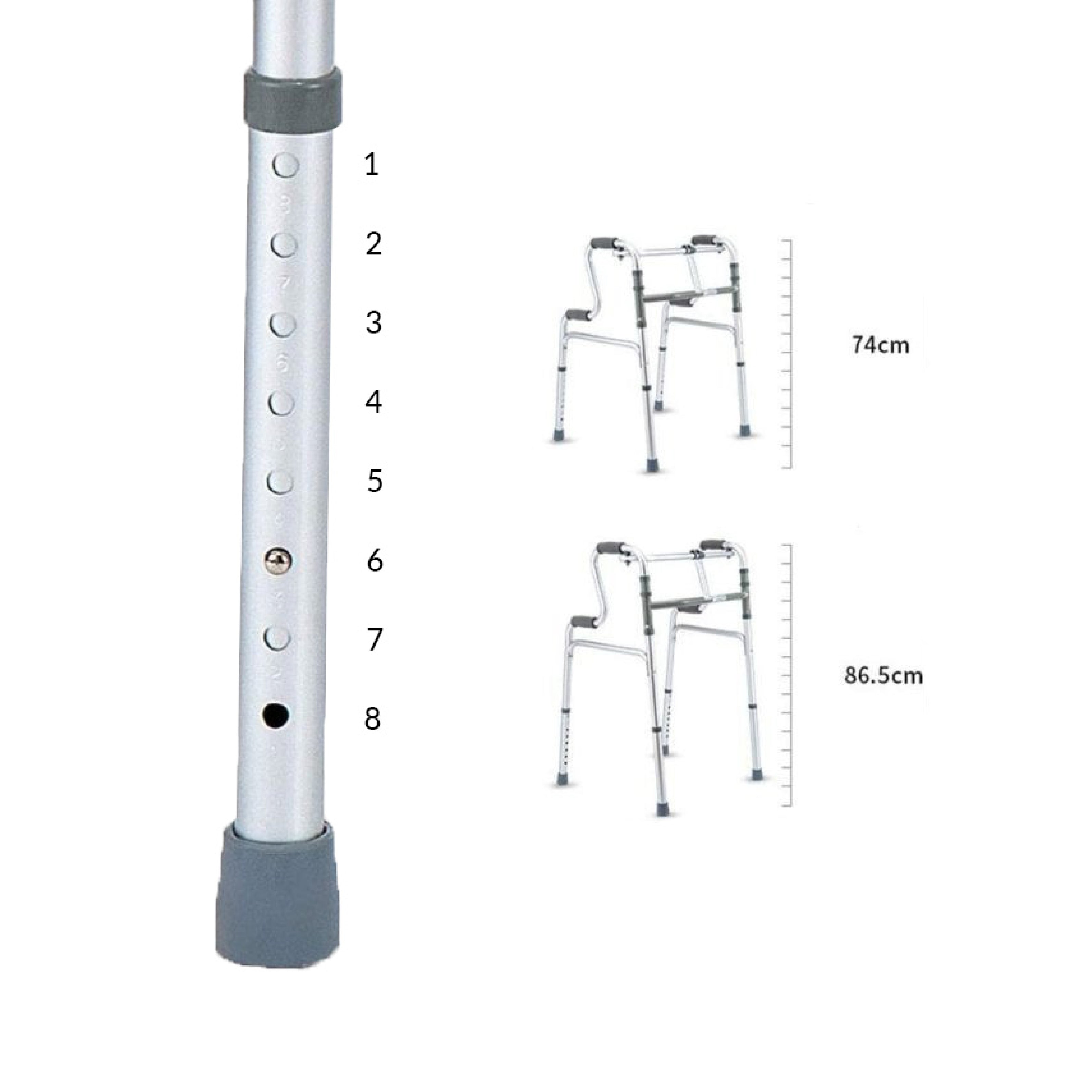 Andador doble agarre plegable