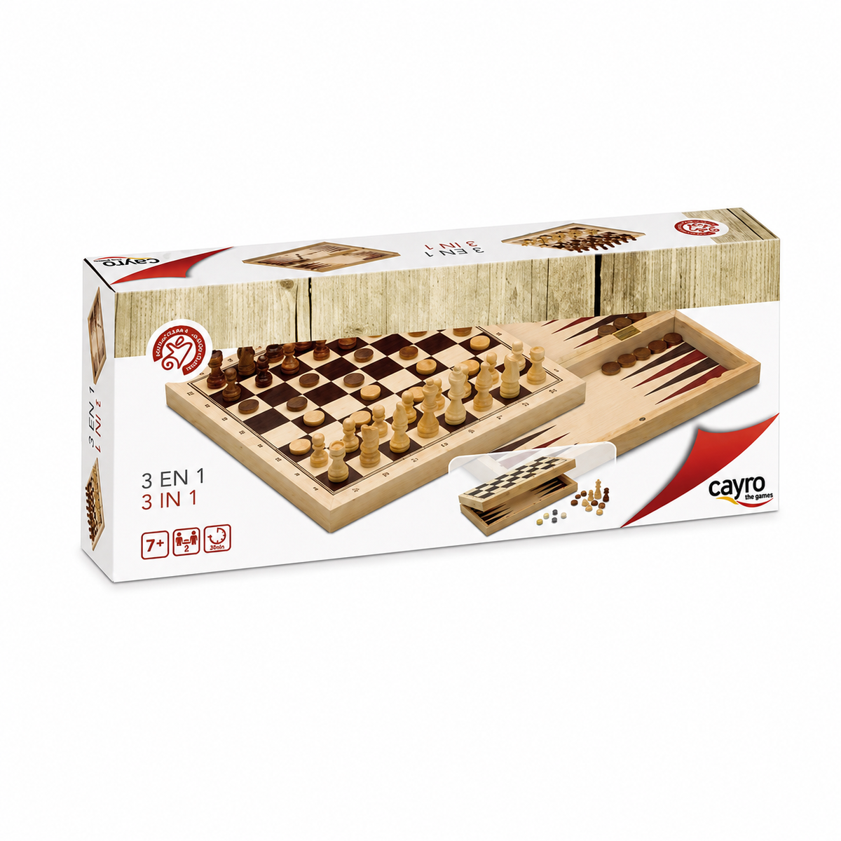 Ajedrez-Damas-Backgammon  Plegable