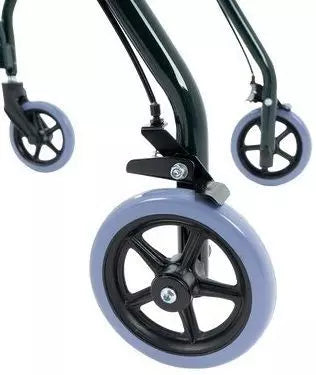 Andador 4 ruedas canasto y asiento verde