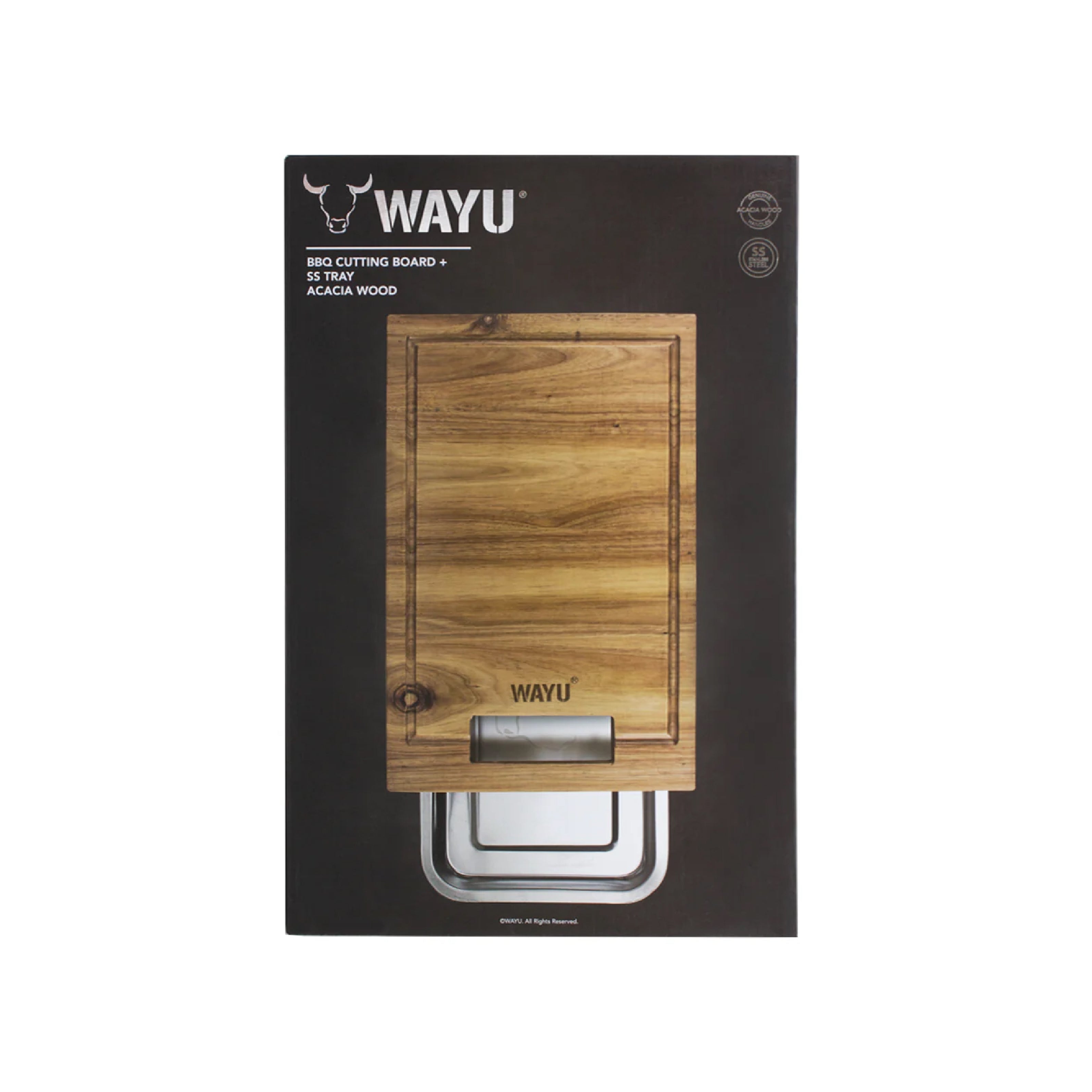 Tabla madera bandeja de acero